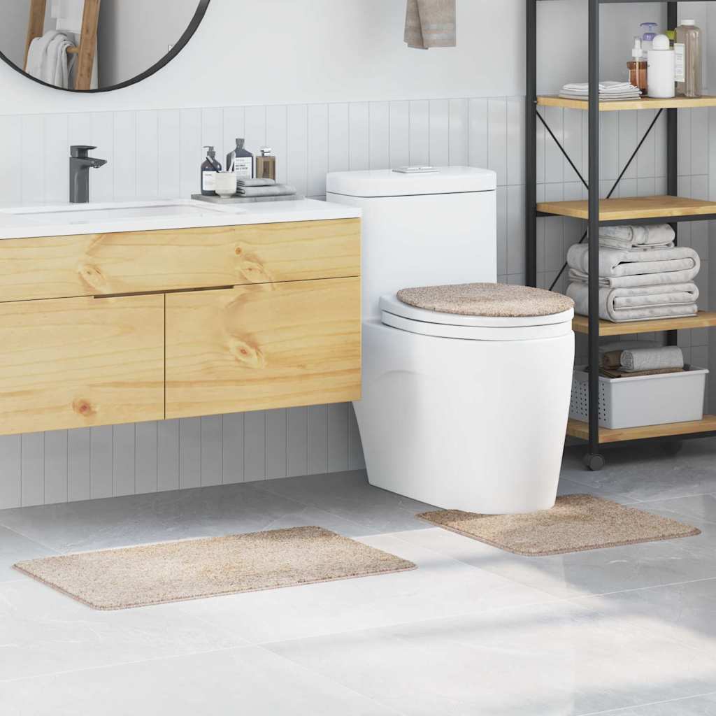Badematte 3 pcs Creme 50 x 50 cm Polypropylen