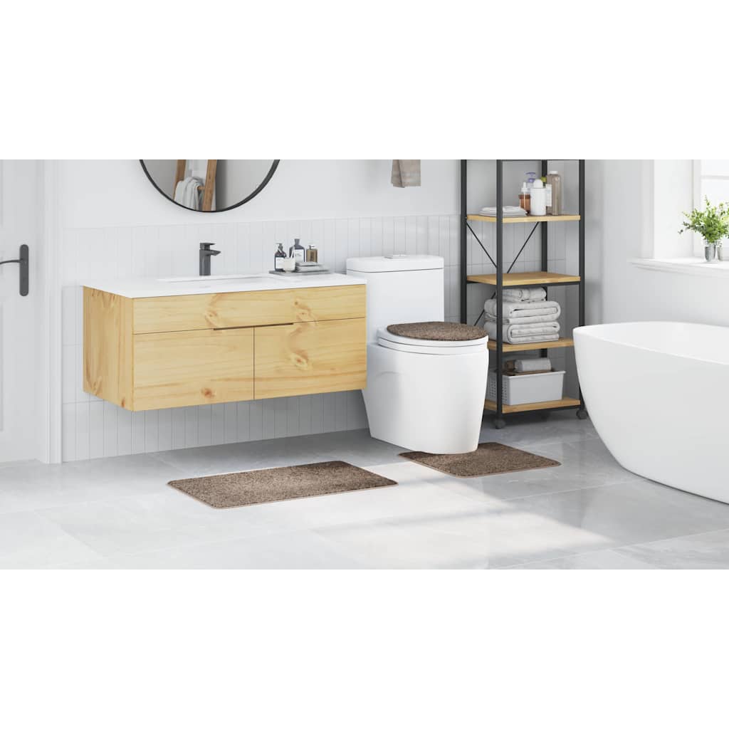 Badematte 3 pcs Braun 50 x 50 cm Polypropylen