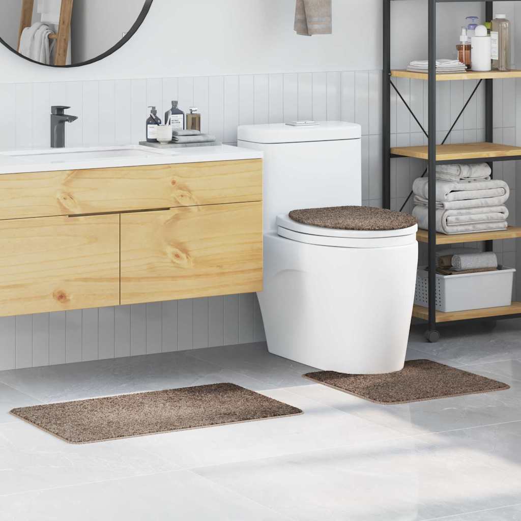 Badematte 3 pcs Braun 50 x 50 cm Polypropylen