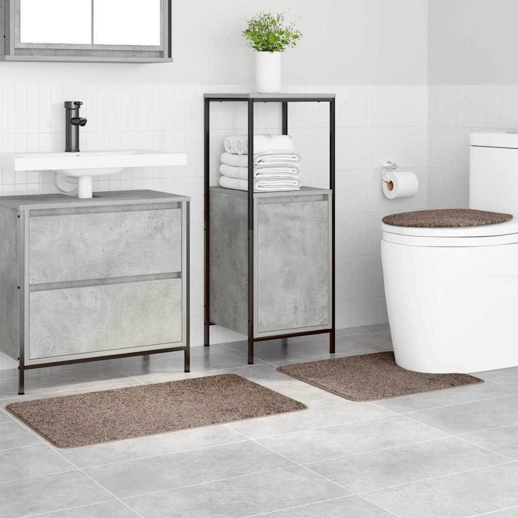 Badematte 3 pcs Braun 50 x 50 cm Polypropylen