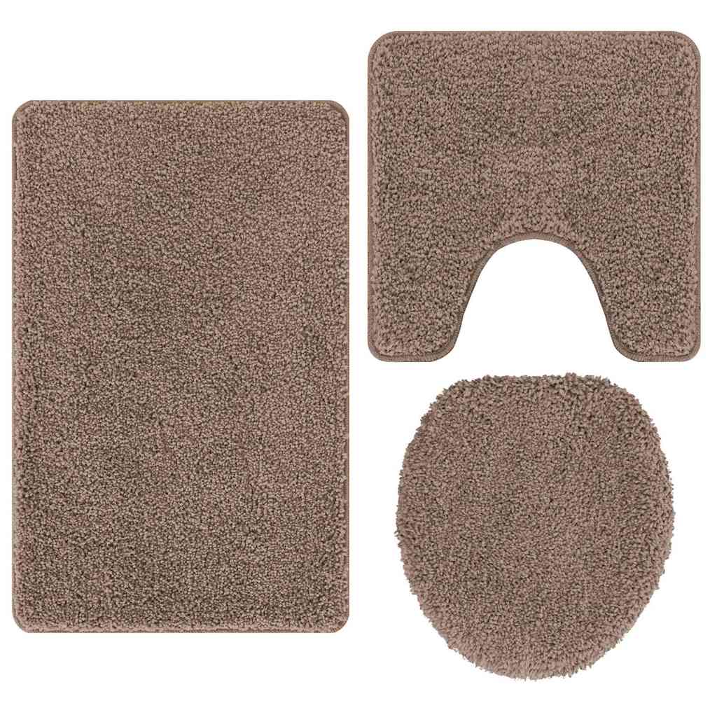 Badematte 3 pcs Braun 50 x 50 cm Polypropylen