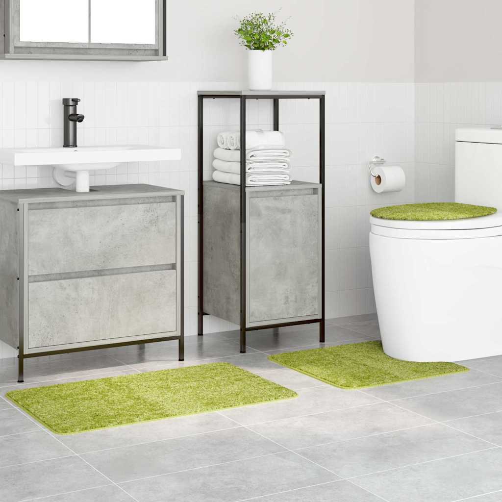 Badematte 3 pcs Grün 50 x 50 cm Polypropylen