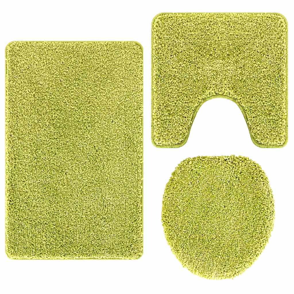 Badematte 3 pcs Grün 50 x 50 cm Polypropylen