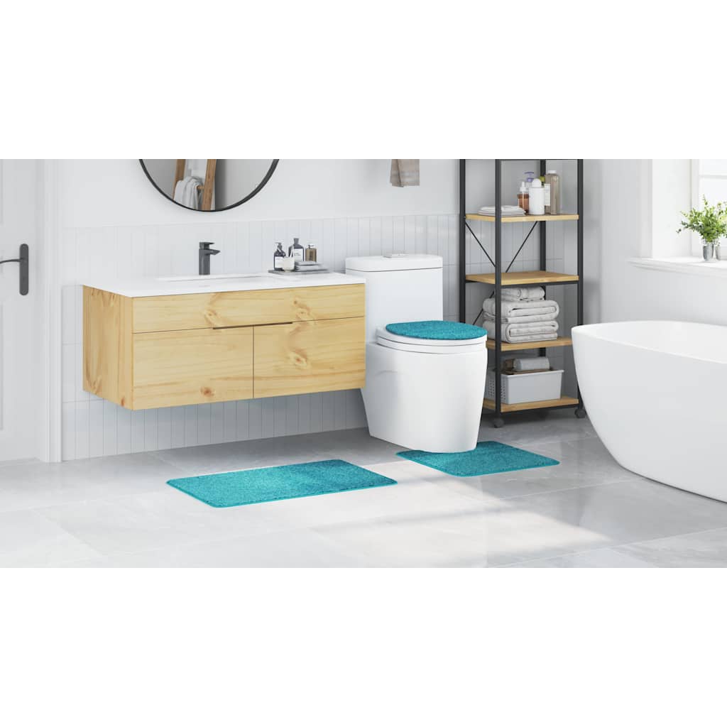 Badematte 3 pcs Türkis 50 x 50 cm Polypropylen