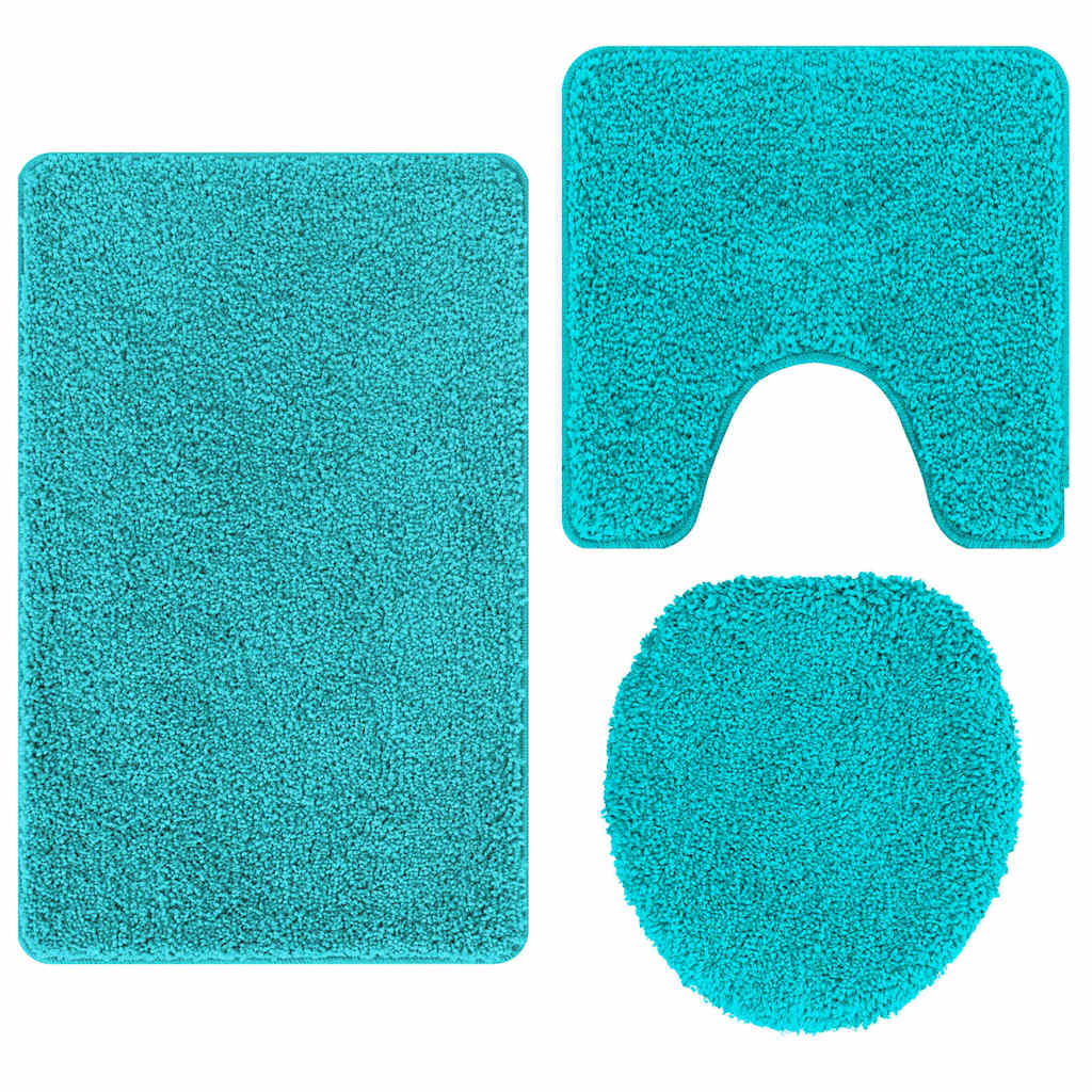 Badematte 3 pcs Türkis 50 x 50 cm Polypropylen