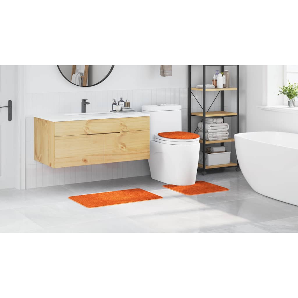 Badematte 3 pcs Orange 50 x 50 cm Polypropylen