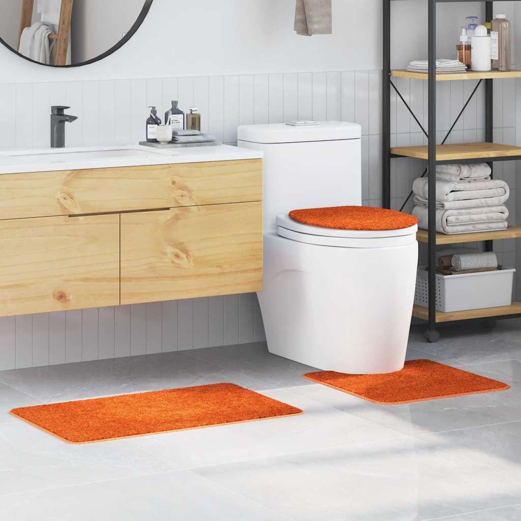 Badematte 3 pcs Orange 50 x 50 cm Polypropylen