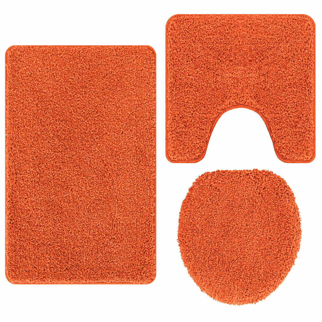 Badematte 3 pcs Orange 50 x 50 cm Polypropylen