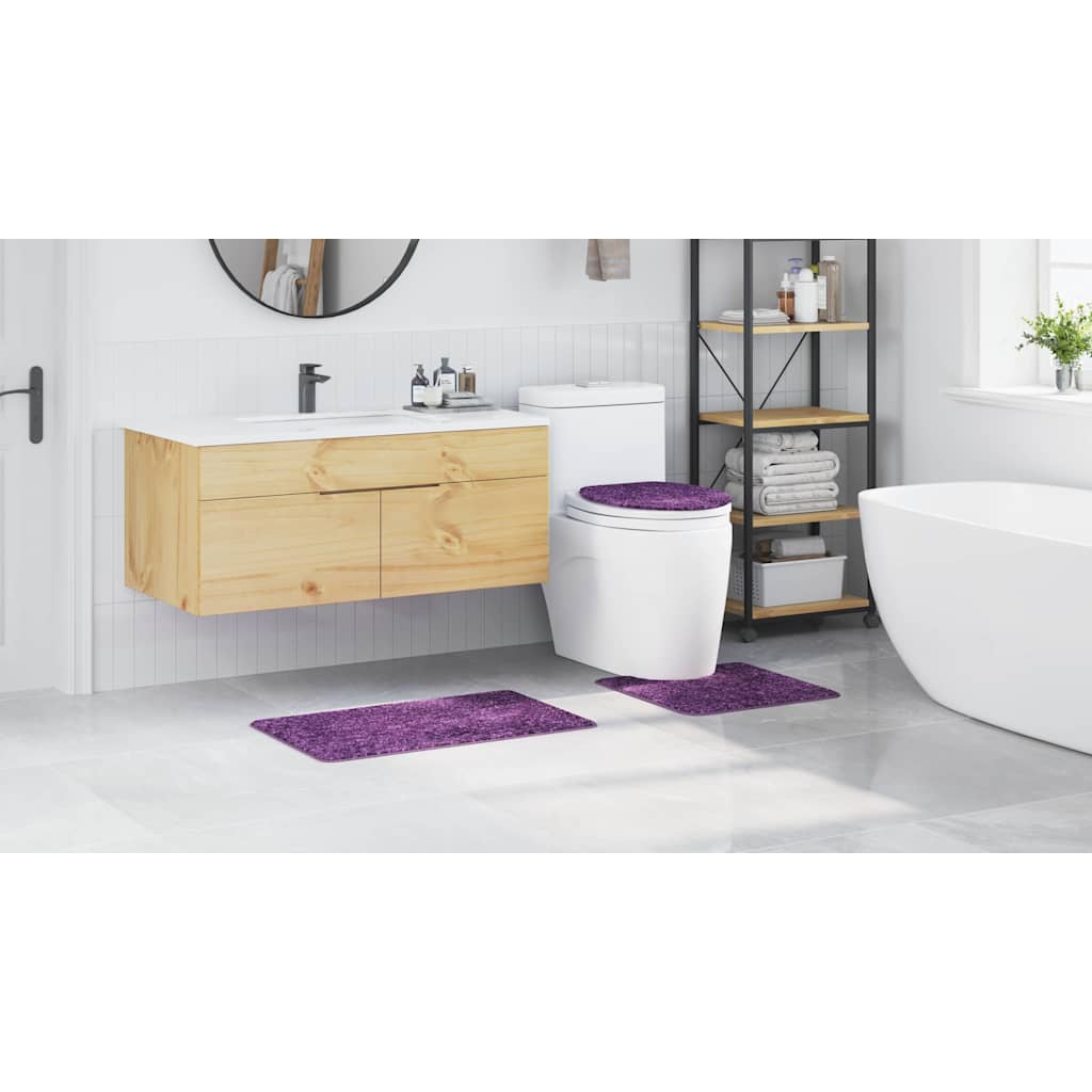 Badematte 3 pcs Lila 50 x 50 cm Polypropylen
