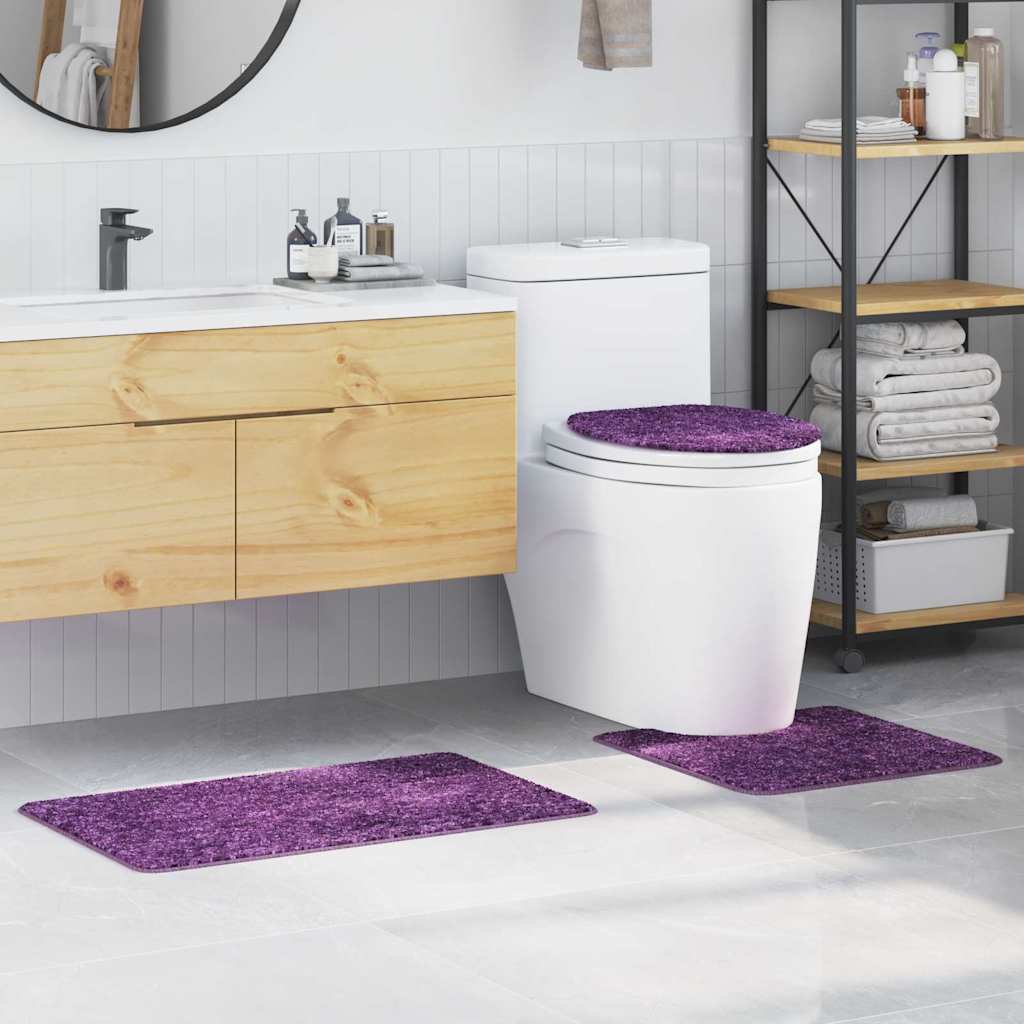 Badematte 3 pcs Lila 50 x 50 cm Polypropylen