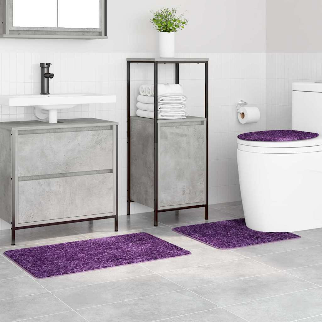 Badematte 3 pcs Lila 50 x 50 cm Polypropylen