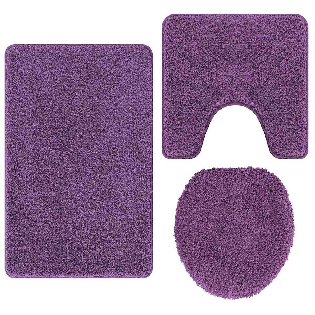 Badematte 3 pcs Lila 50 x 50 cm Polypropylen