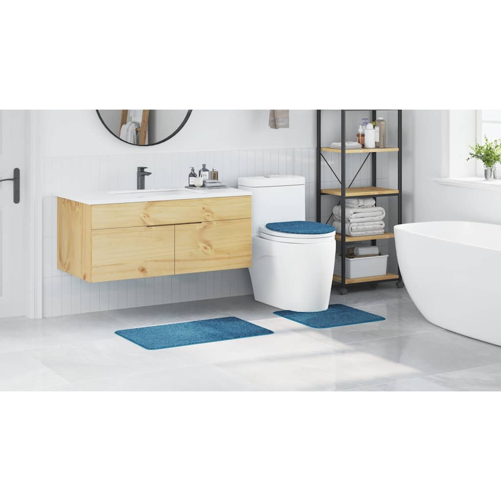 Badematte 3 pcs Blau 50 x 50 cm Polypropylen