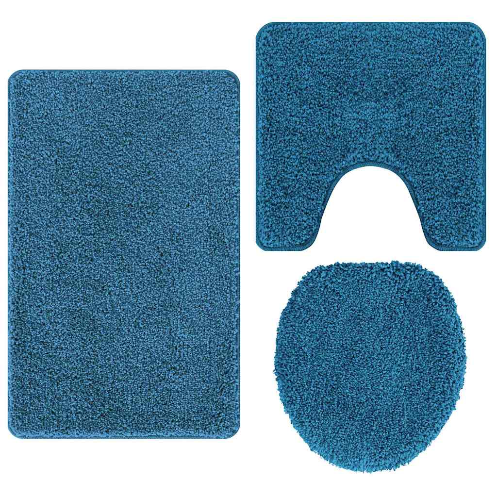 Badematte 3 pcs Blau 50 x 50 cm Polypropylen