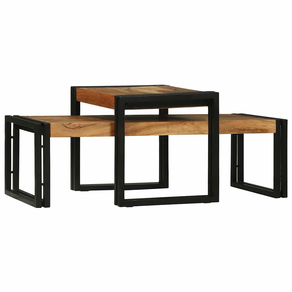 Couchtisch 2 pcs Braun 48 x 40 x 40 cm Akazie Massivholz
