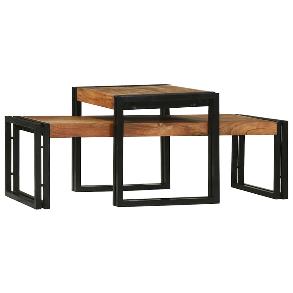Couchtisch 2 pcs Braun 48 x 40 x 40 cm Akazie Massivholz