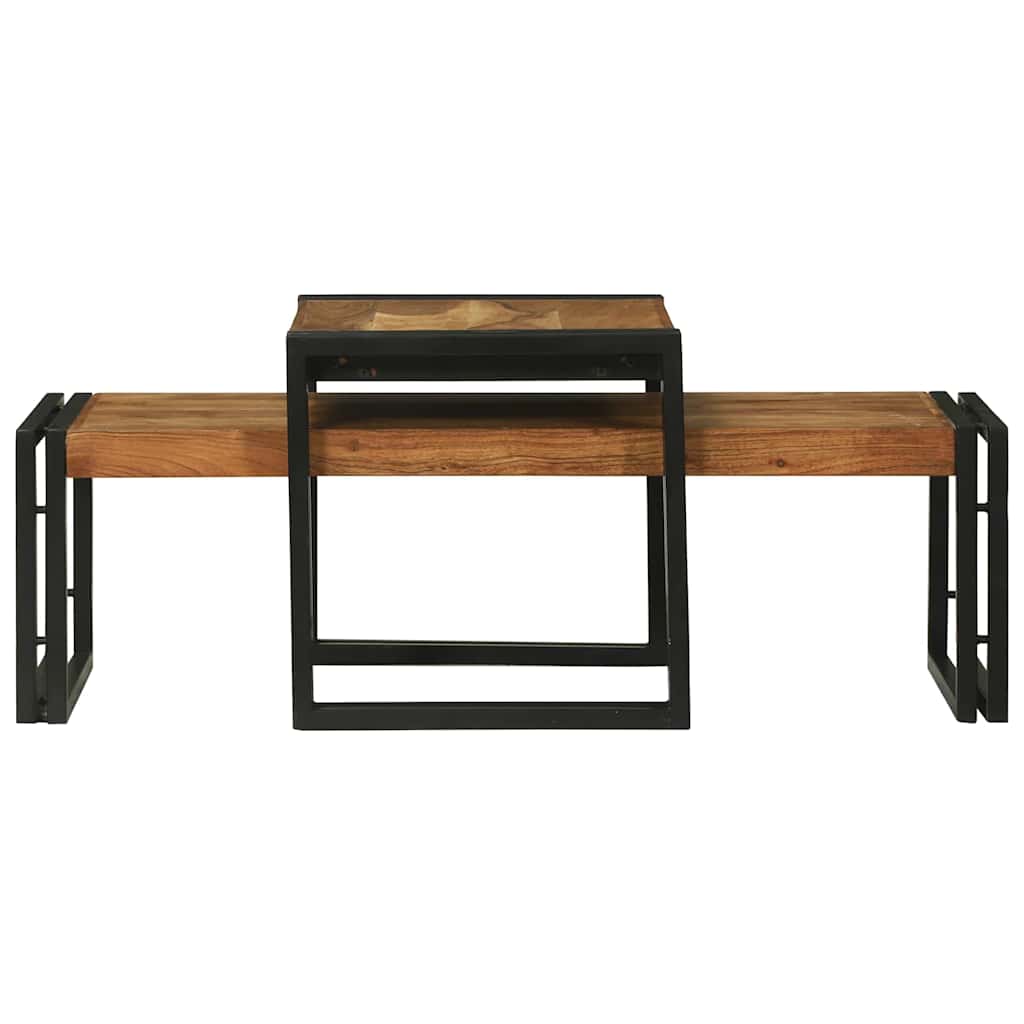 Couchtisch 2 pcs Braun 48 x 40 x 40 cm Akazie Massivholz