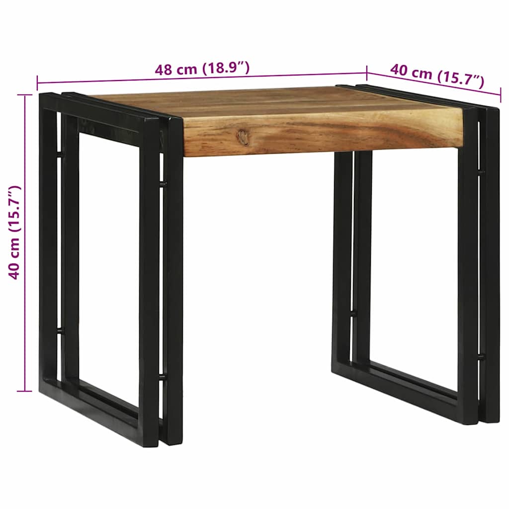 Couchtisch 2 pcs Braun 48 x 40 x 40 cm Akazie Massivholz
