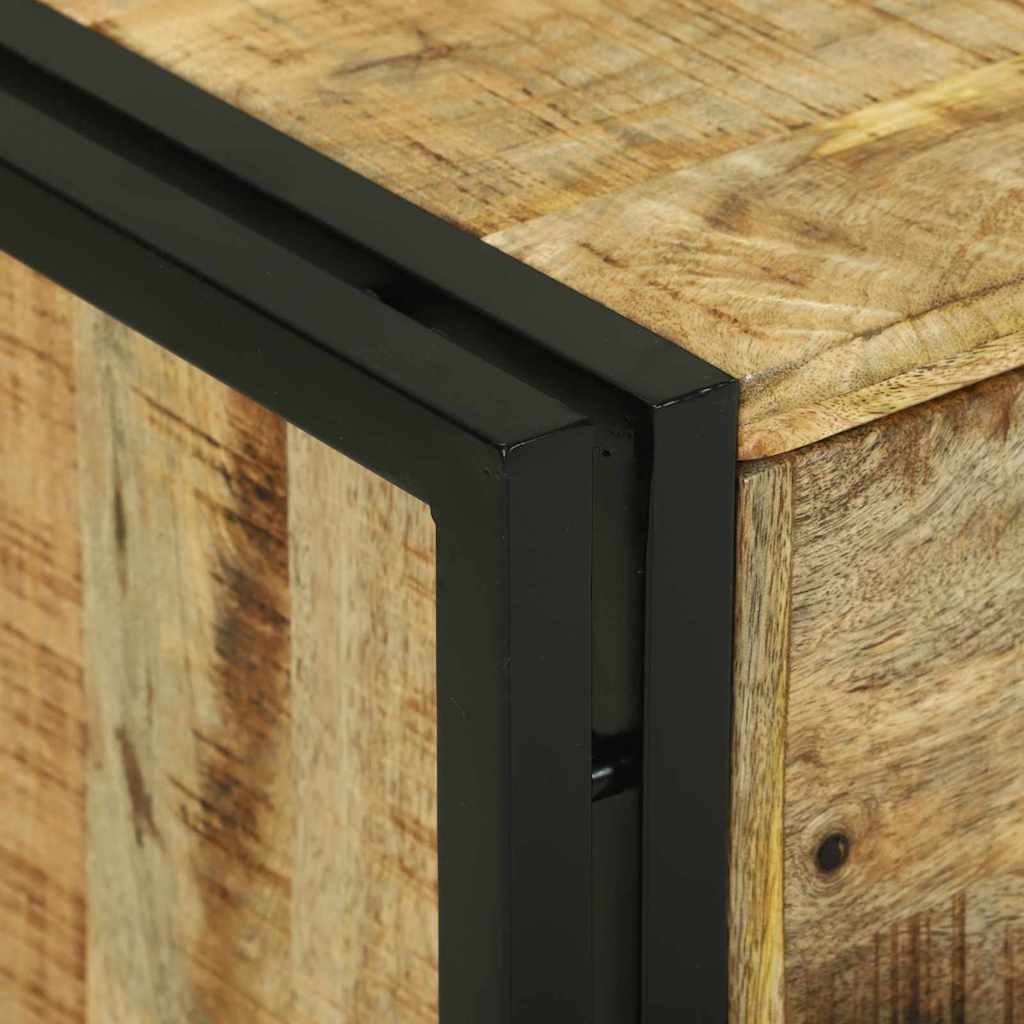 Couchtisch Braun 90 x 50 x 38 cm Raues Mango-Massivholz