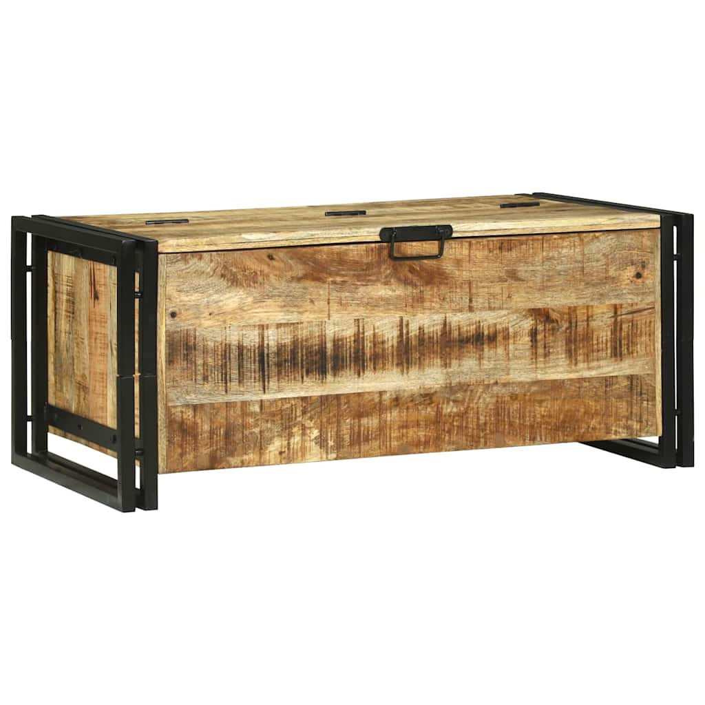 Couchtisch Braun 90 x 50 x 38 cm Raues Mango-Massivholz