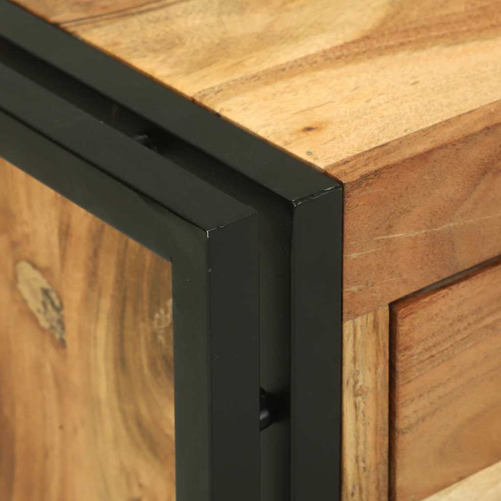 Couchtisch with Drawer Braun 90 x 50 x 38 cm Akazie Massivholz