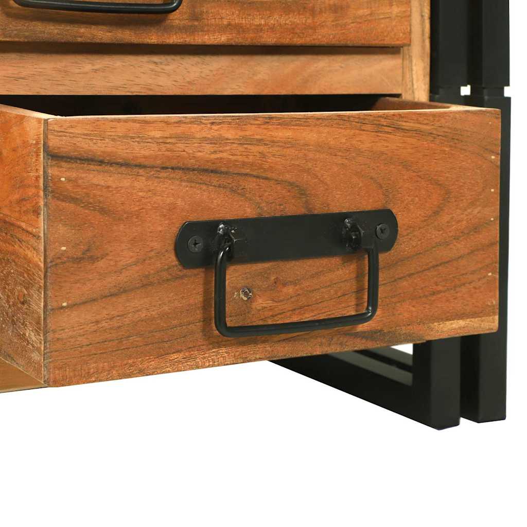 Couchtisch with Drawer Braun 90 x 50 x 38 cm Akazie Massivholz