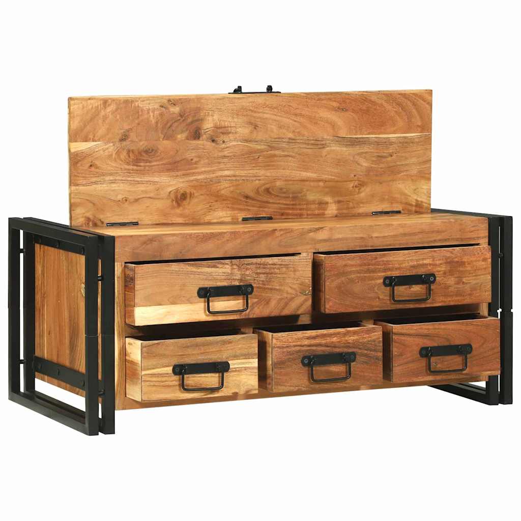 Couchtisch with Drawer Braun 90 x 50 x 38 cm Akazie Massivholz