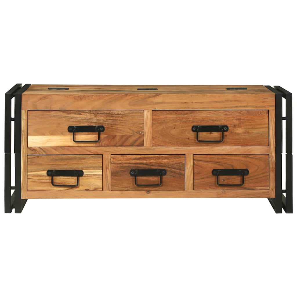 Couchtisch with Drawer Braun 90 x 50 x 38 cm Akazie Massivholz
