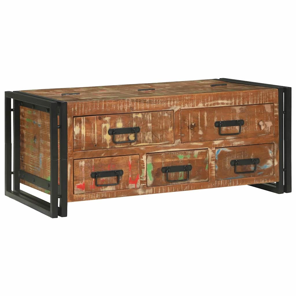 Couchtisch Braun 90 x 50 x 38 cm recyceltes Massivholz