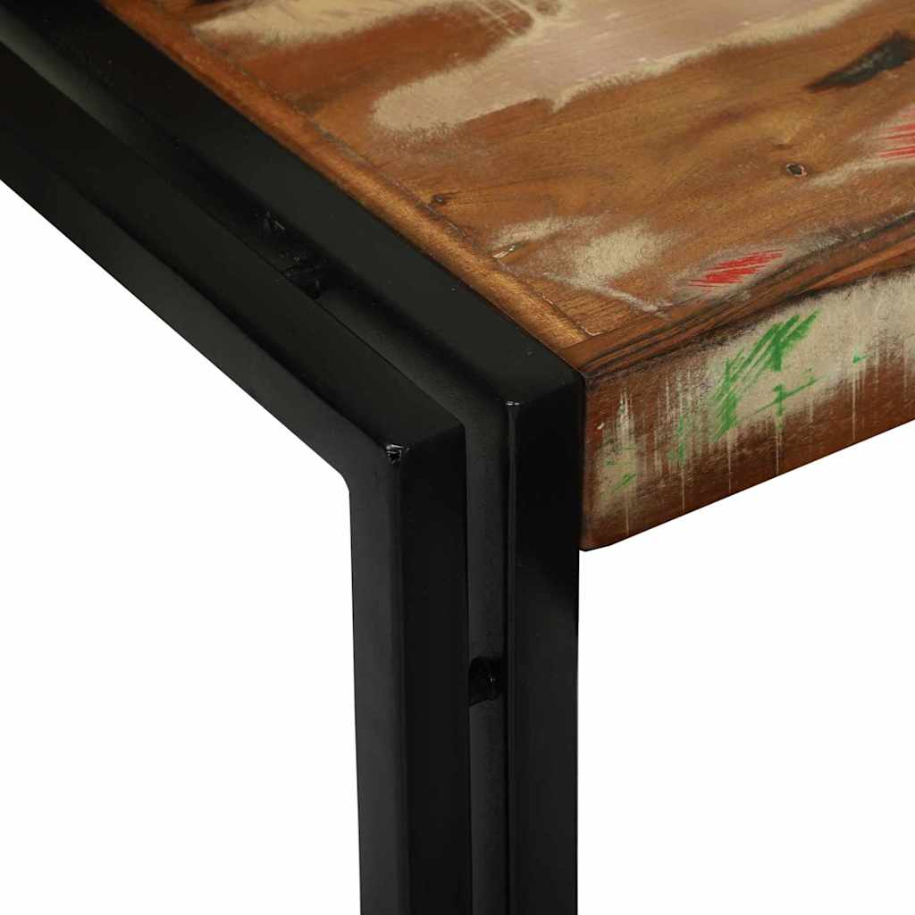 Satztische 3 pcs Braun und Schwarz Massivholz Altholz