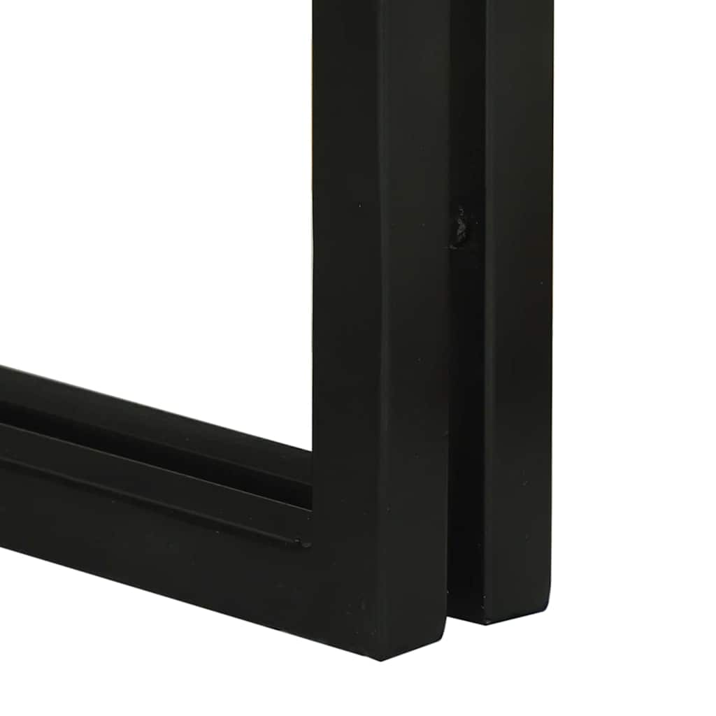 Satztische 3 pcs Braun und Schwarz Massivholz Altholz