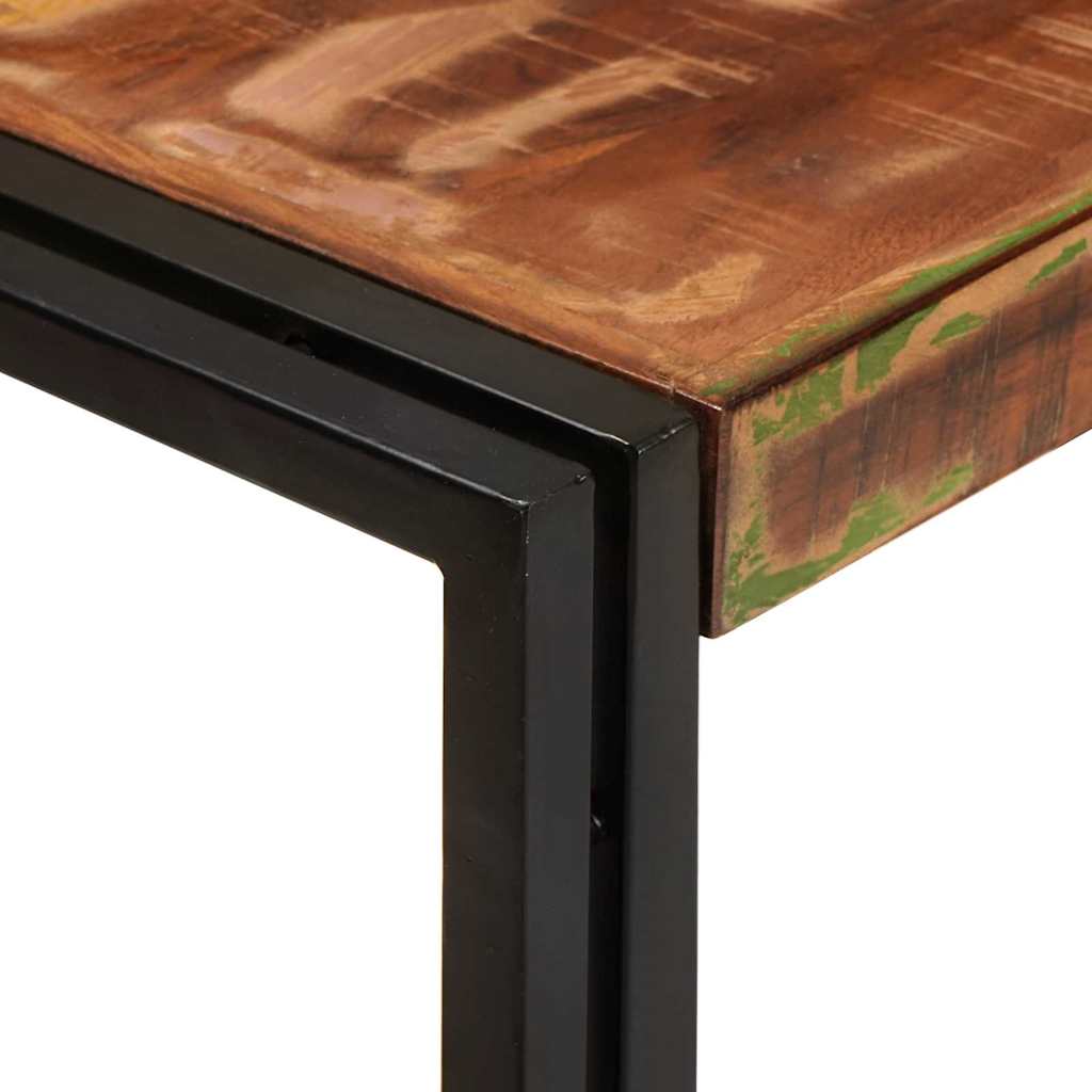 Nestingtisch 3 pcs Braun und Schwarz recyceltes Massivholz