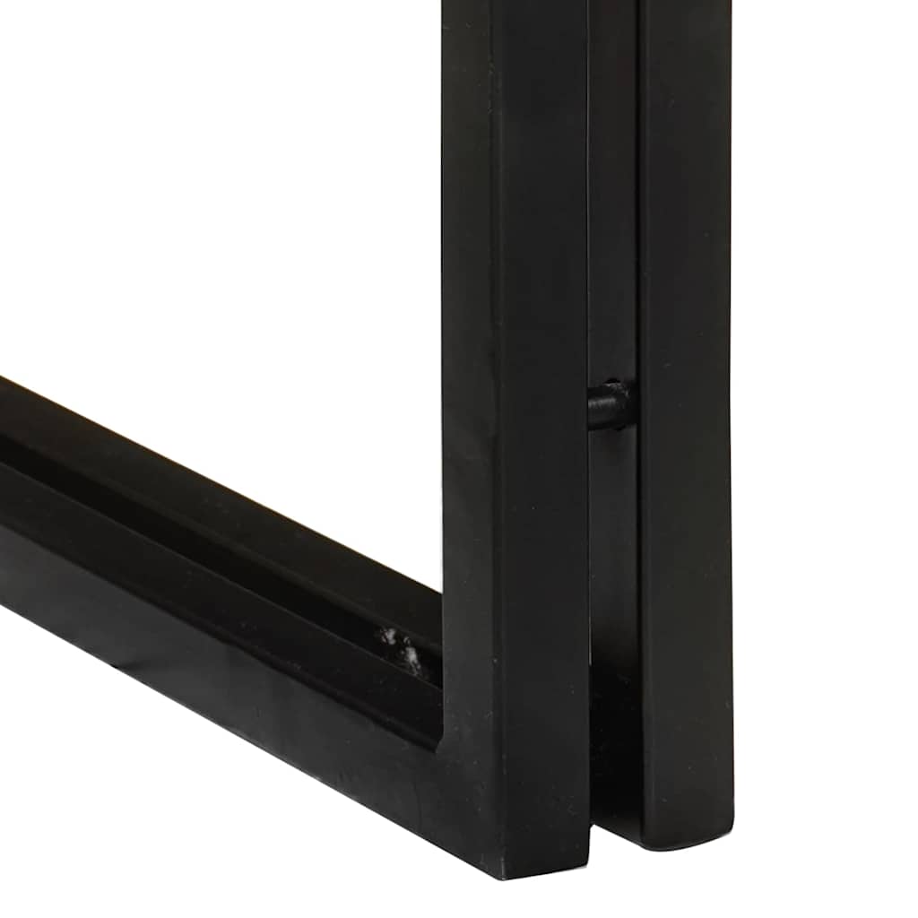 Nestingtisch 3 pcs Braun und Schwarz recyceltes Massivholz