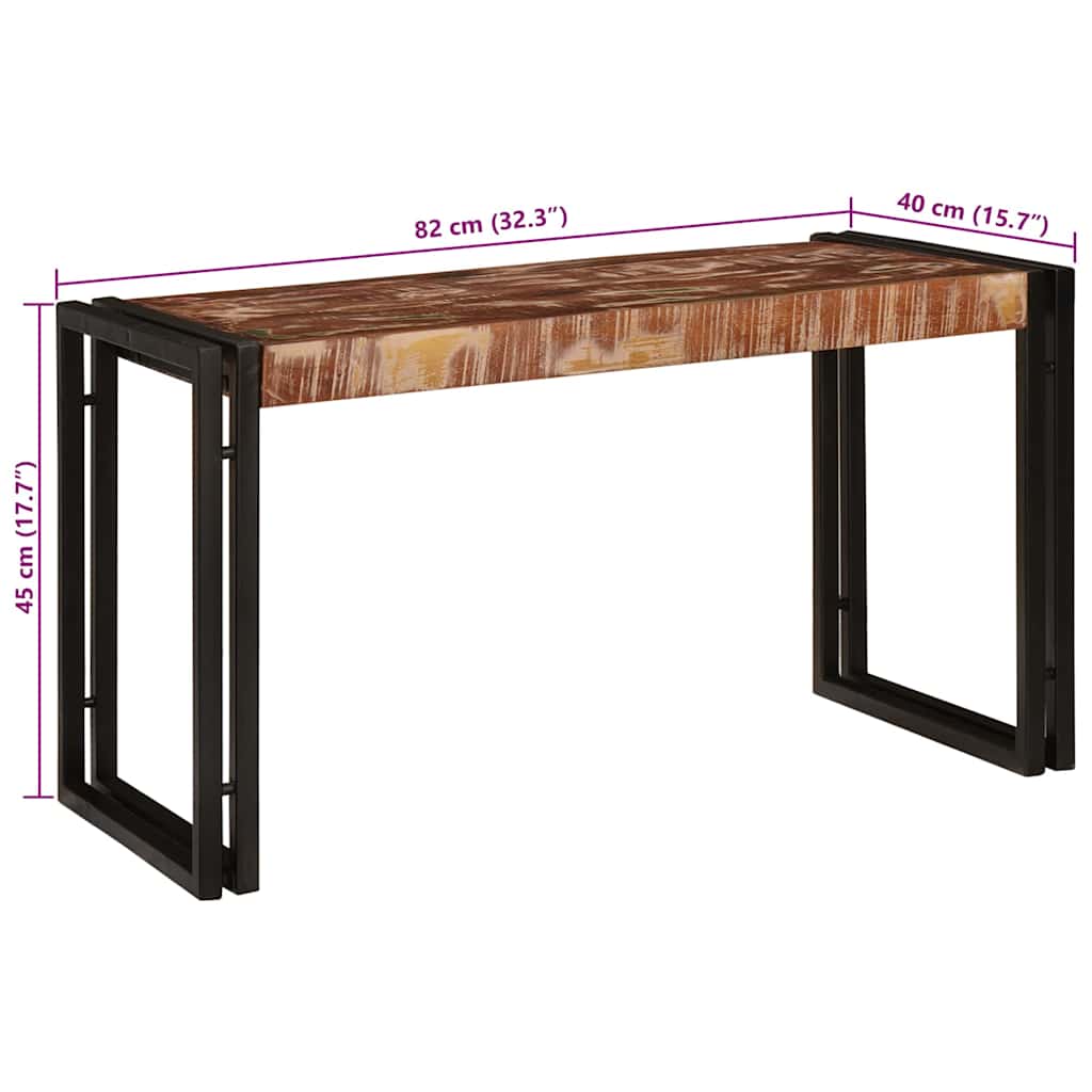 Nestingtisch 3 pcs Braun und Schwarz recyceltes Massivholz