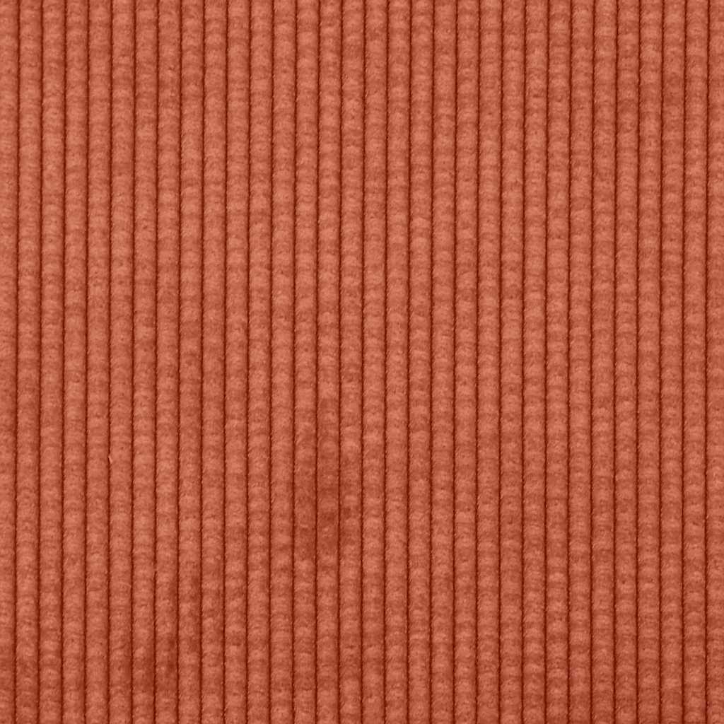 Modulares Sofa mit Fußhocker und Kissen Rot Orange