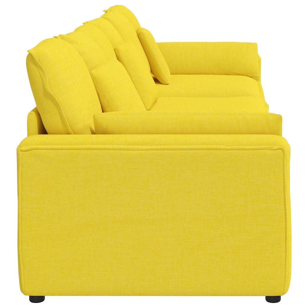 Modulares Sofa mit Kissen Hellgelb