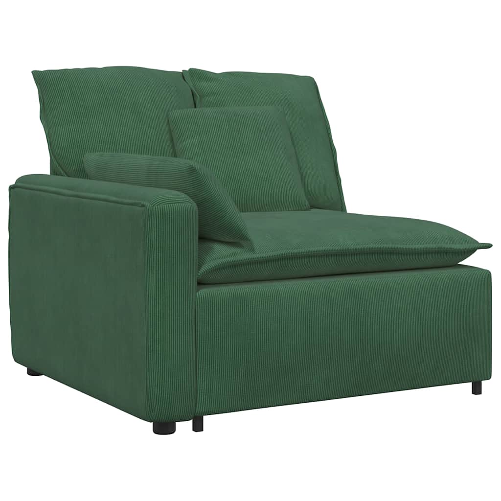 Modulares Sofa mit Kissen Dunkelgrün