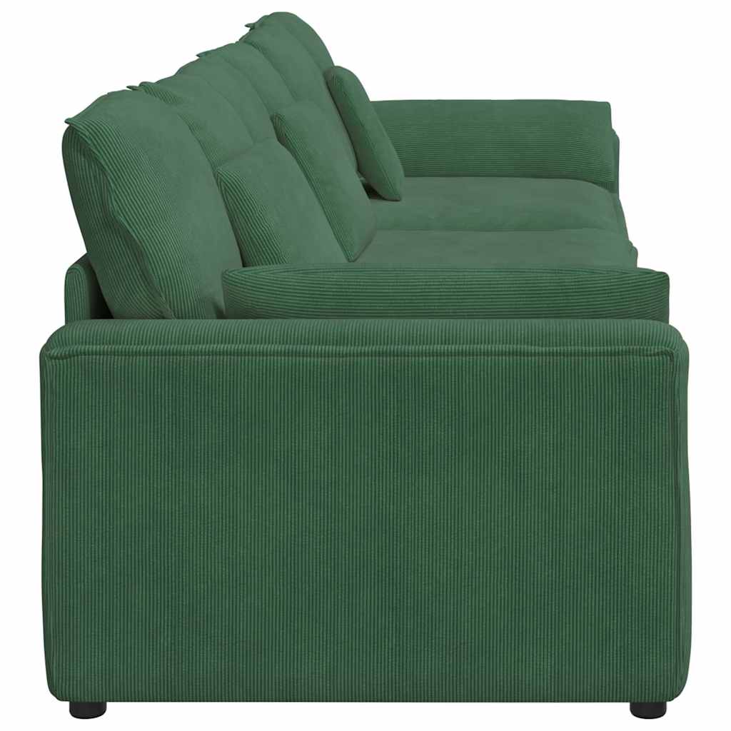Modulares Sofa mit Kissen Dunkelgrün