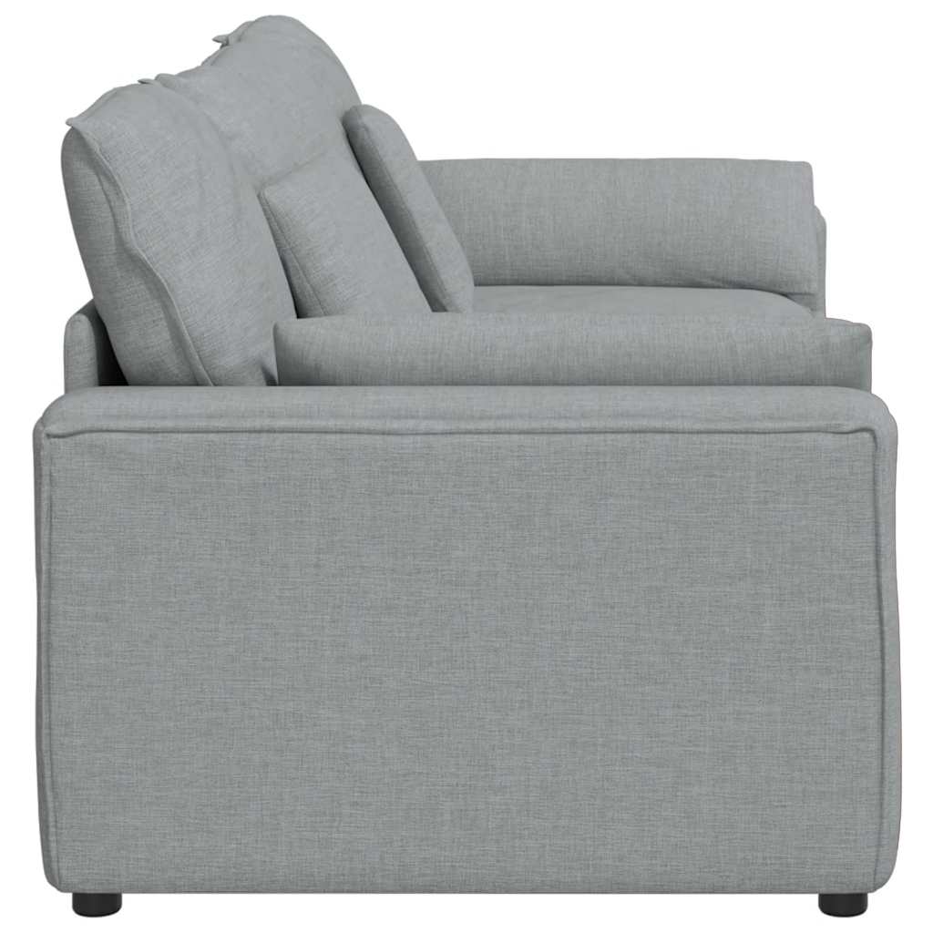 Modulares Sofa mit Kissen Hellgrau