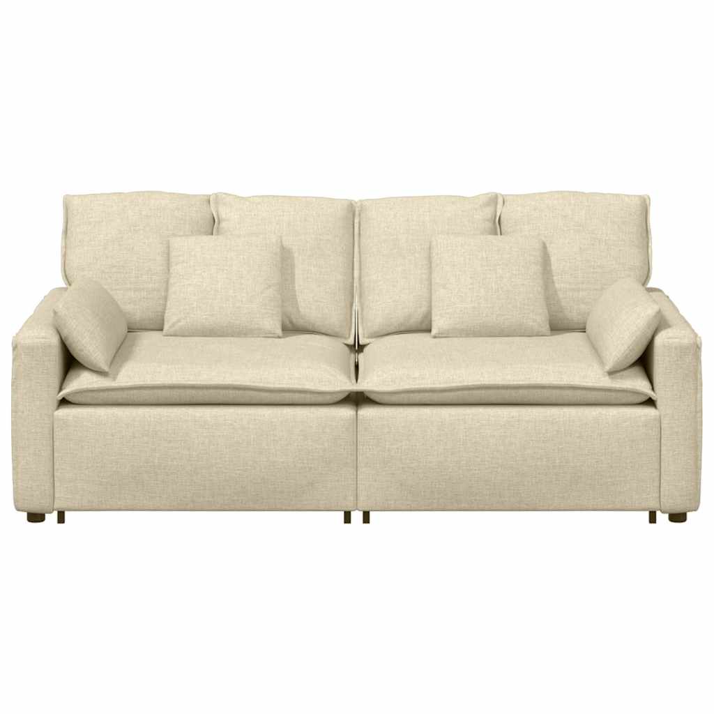 Modulares Sofa mit Kissen Cream