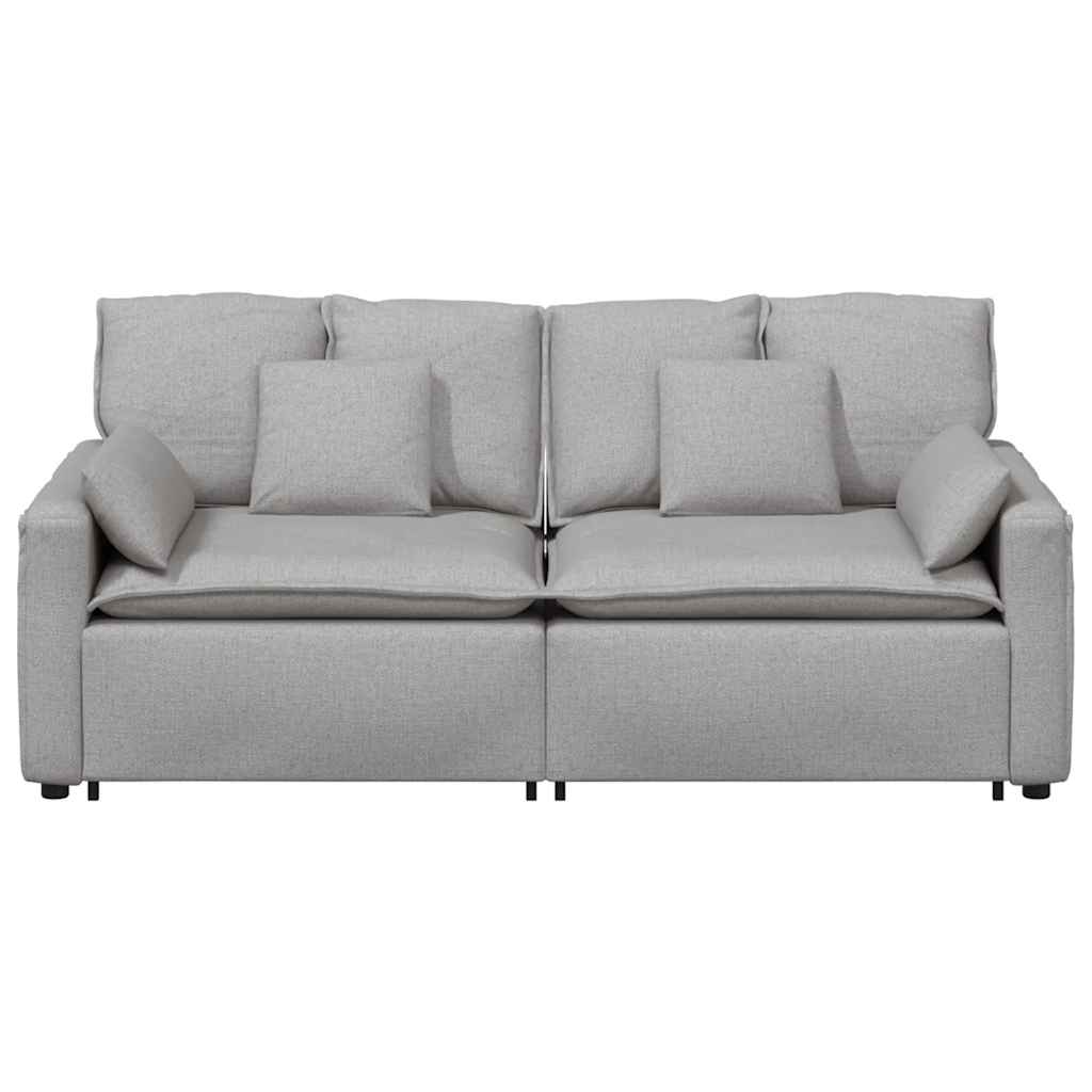 Modulares Sofa mit Kissen Wolkengrau