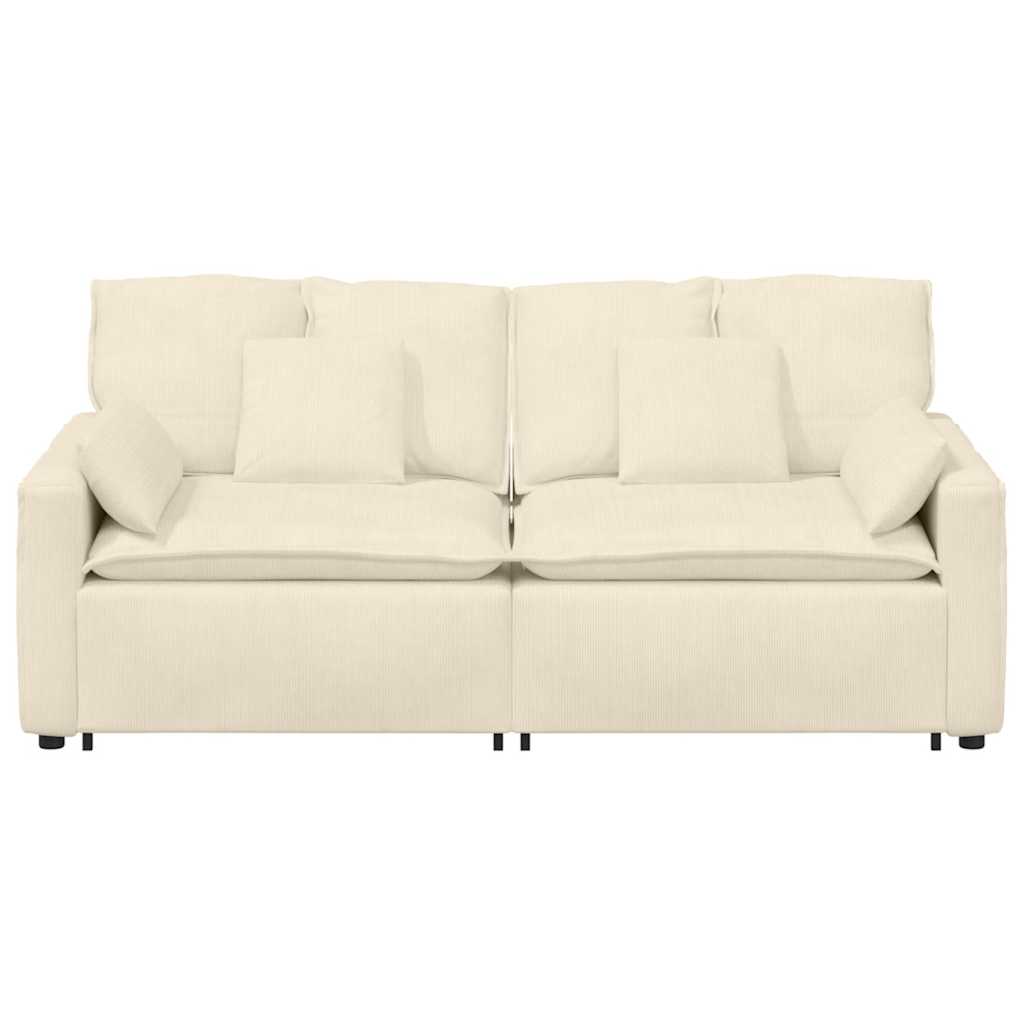 Modulares Sofa mit Kissen Cream