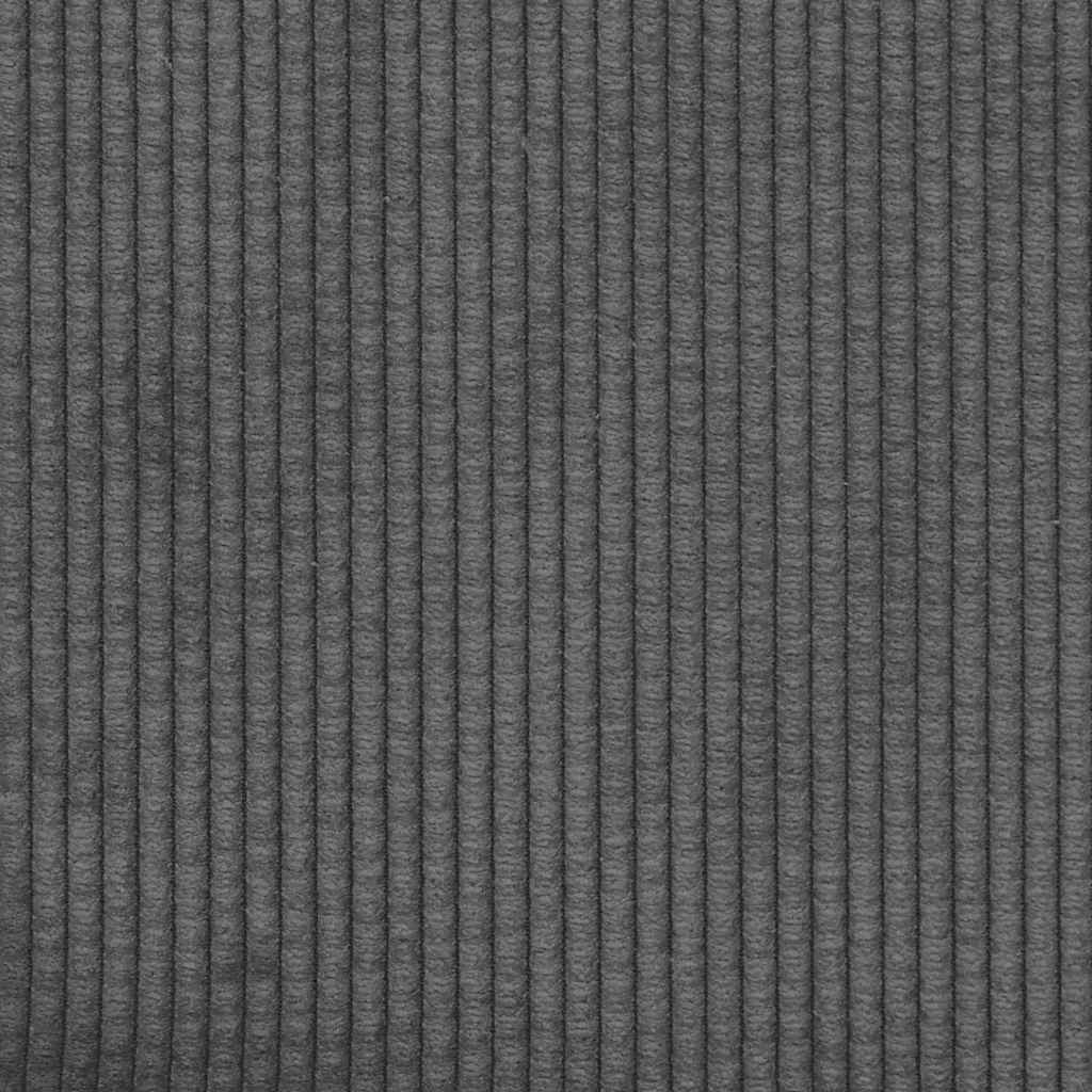 Modulares Sofa mit Kissen Cordstoff Dunkelgrau