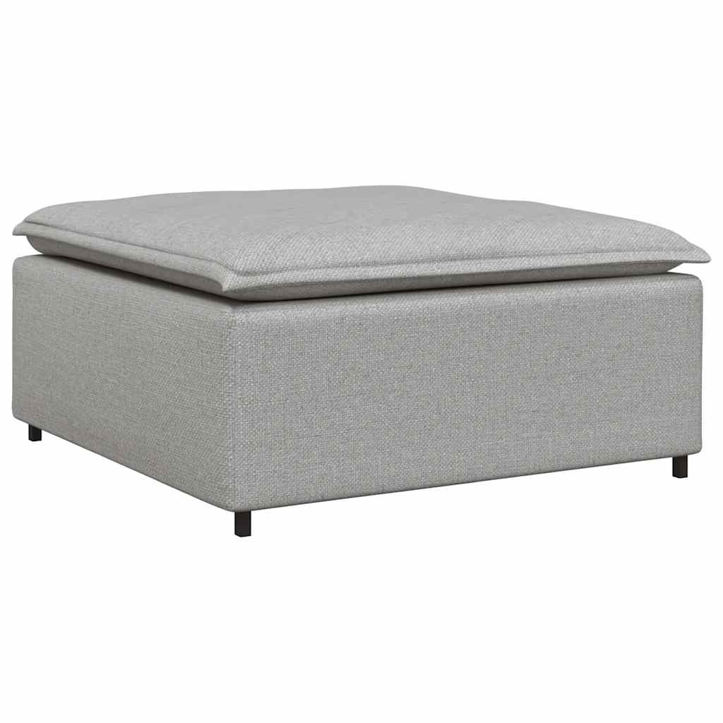 Modular sofa with footstool cushion fabric cloud grey
