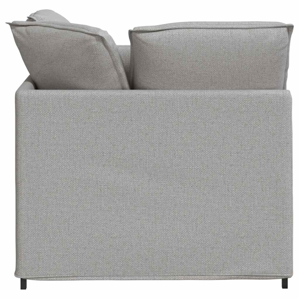 Modular sofa with footstool cushion fabric cloud grey