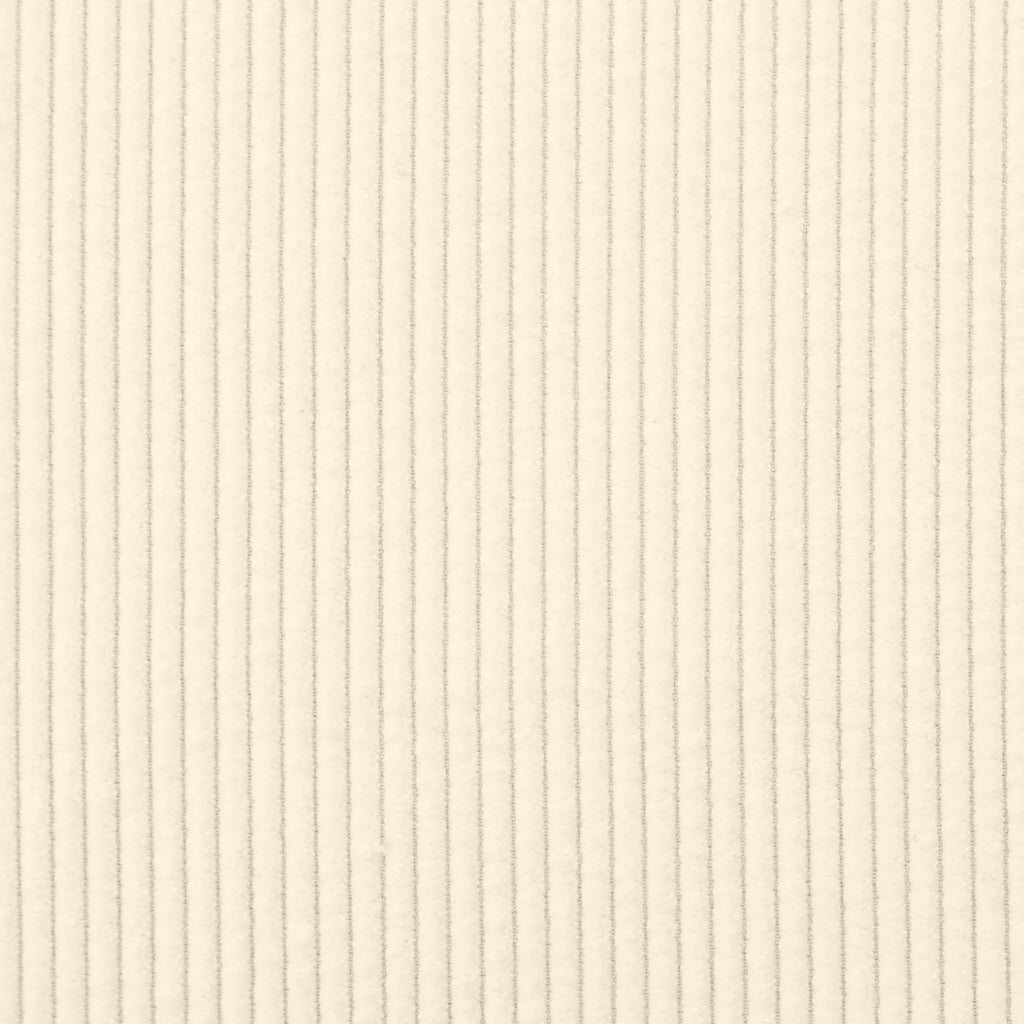 Modulares Sofa mit Fußhocker Kissen Cordstoff Creme