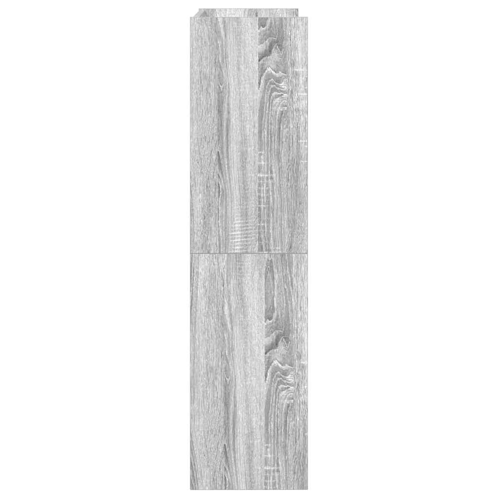Schuhregal Grau Sonoma 60x25x100 cm Holzwerkstoff