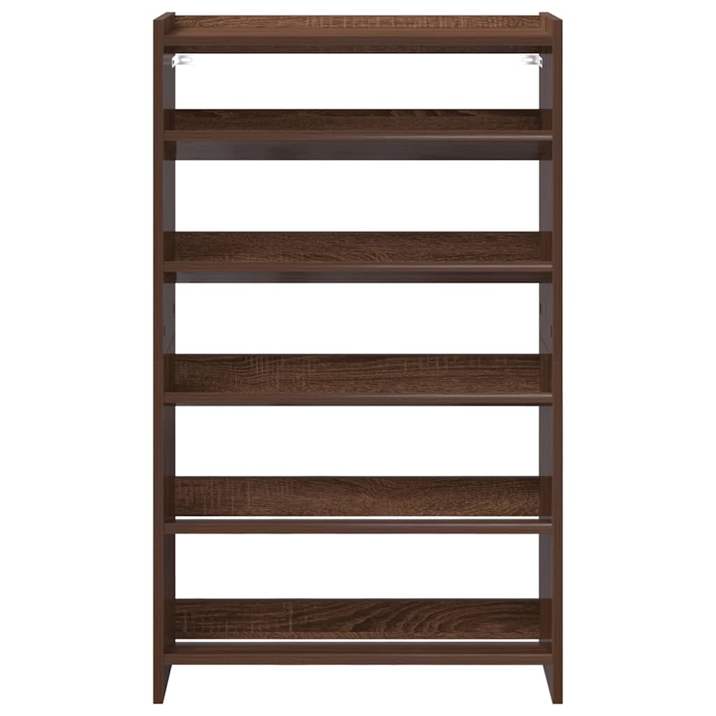 Schuhregal Braun Eichen-Optik 60x25x100 cm Holzwerkstoff