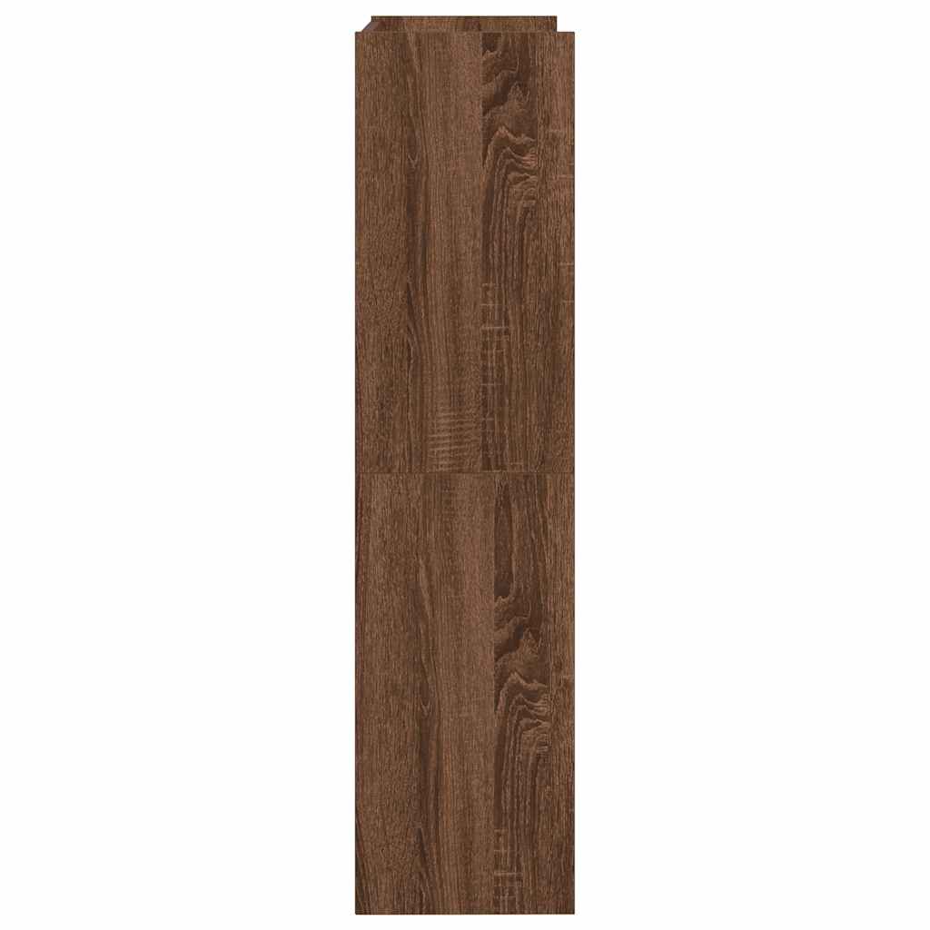 Schuhregal Braun Eichen-Optik 60x25x100 cm Holzwerkstoff