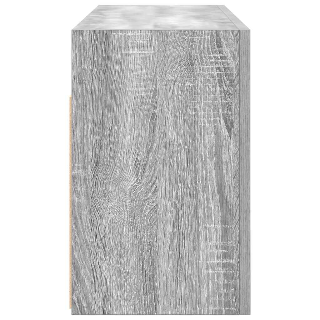 Bad-Wandschrank Grau Sonoma 80x25x40 cm Holzwerkstoff